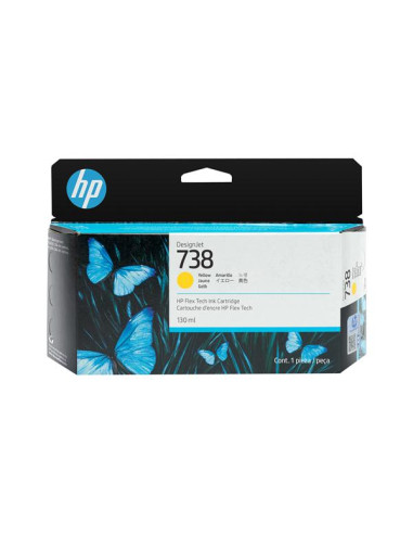 HP 738 130-ML YELLOW DESIGNJET INK