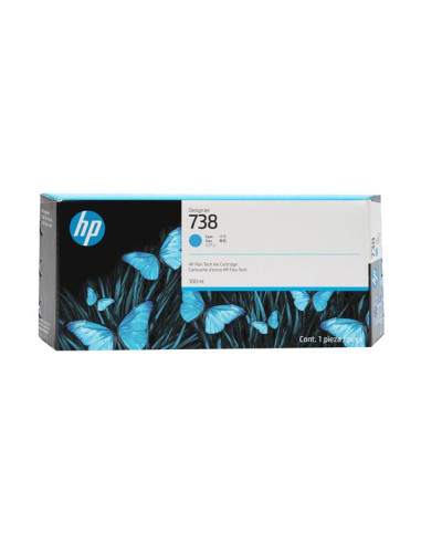 HP 738 300-ML CYAN DESIGNJET INK