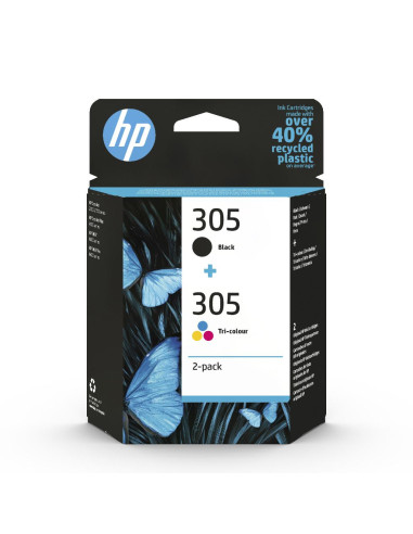 HP 305 2-PACK TRI-COLOR BLACK
