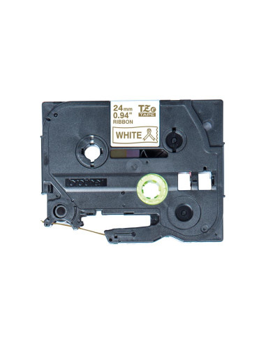 NASTRO IN TESS 24MM ORO SU BIANCO