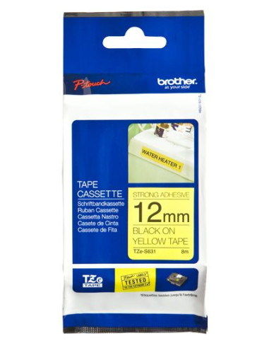 NASTRO 12MM NERA GIALLO ADES RESIS