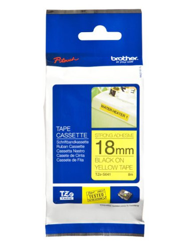 NASTRO 18MM NERA GIALLO ADES RESIS