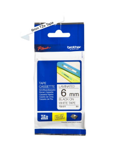 NASTRO TIPO TZ 6MM NERO BIANCO