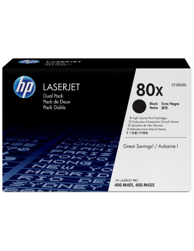 CONF 2  TONER NERO LASERJET 80X
