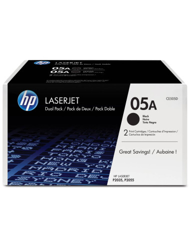 HP 05A BLACK 2-PACK LASERJET TONER